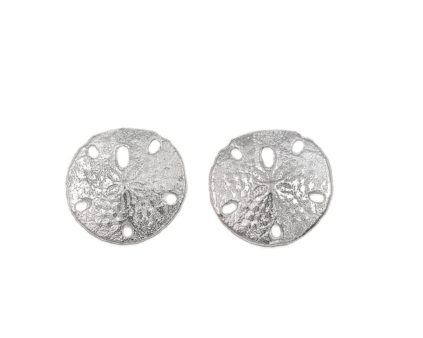 Sterling silver sand dollar earrings