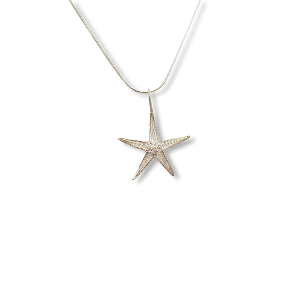 Beaded starfish sea star sterling silver